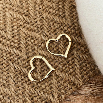 2026 New Classic Copper Alloy Smooth Metal Hoop Earrings For Woman Fashion Korean Jewelry Temperament  Daily Wear earrings